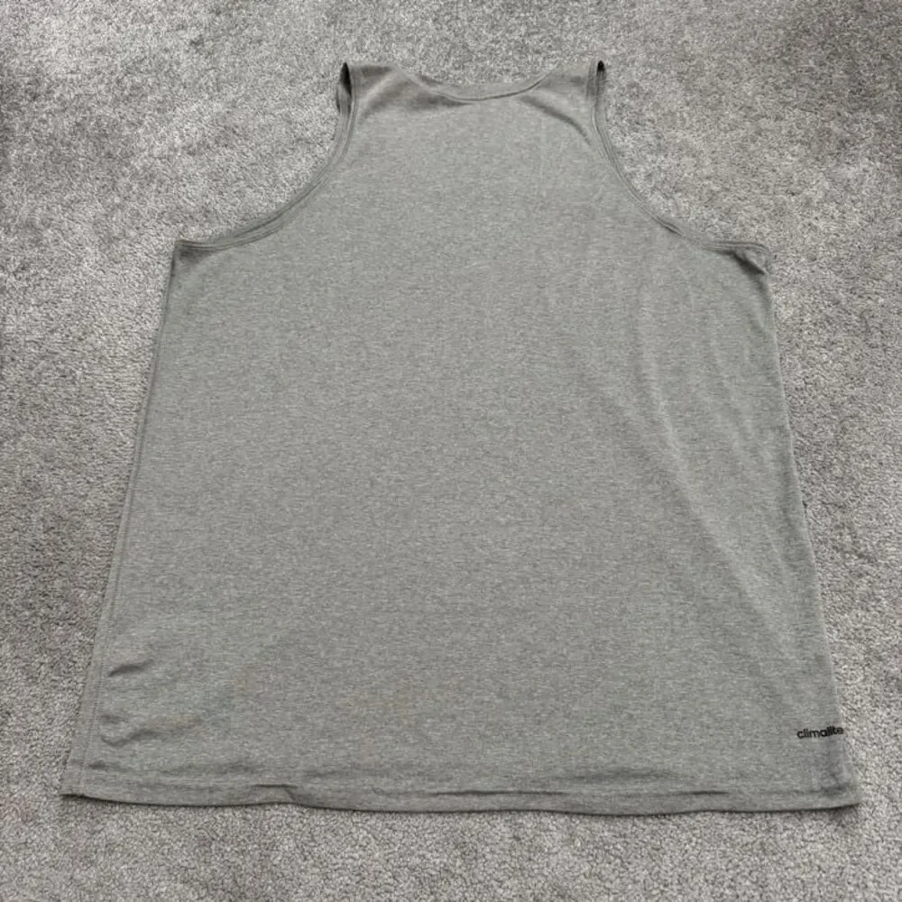 Adidas Climalite Climacool Tank Top Mens XL Gray Crew Neck Active Athletic Gym